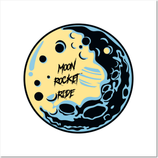 Moon Rocket Ride Moon Landing Posters and Art